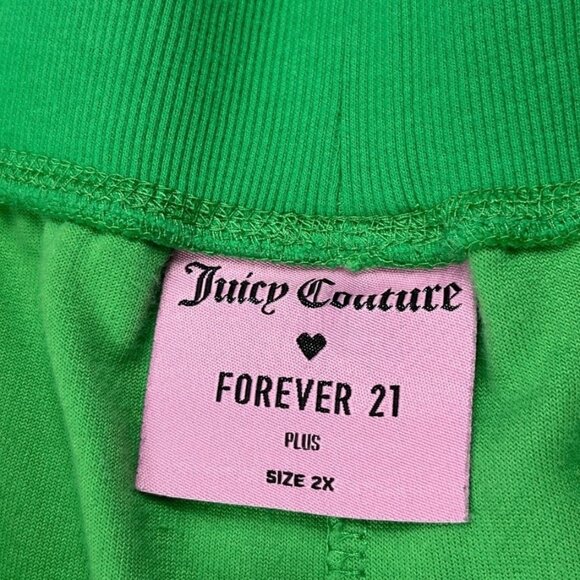 Juicy Couture Forever 21 Green Velour Joggers Lounge Pants Size 2X - Picture 5 of 15